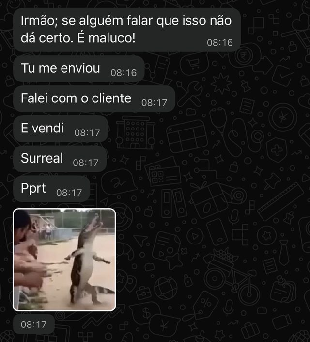 Print de WhatsApp de um mentor usando o script